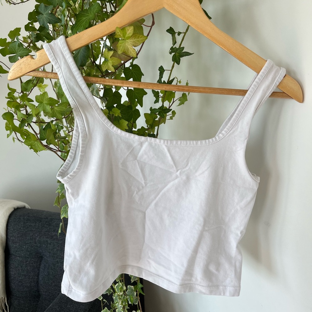 Cropped White Tank